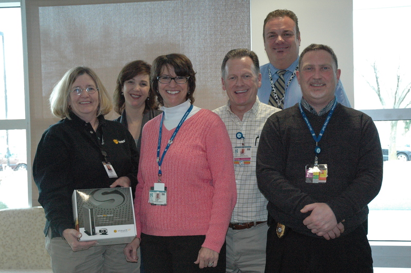 Pictured here, left to right: Dennise Scott, a Sorenson VRS Installer/Trainer; Caroline Greene, a professional interpreter for the deaf; Alina Ferrer, MSW, CCHI, Beebe Health Interpreter; Steve Cahoon, MSW, LCSW, Beebe Patient Advocate; Paul Minnick, RN, MSN, NEA-BC, Beebe Executive Vice President/ Chief Operating Officer; and Ron Webster, Beebe Security/Safety/Valet Manager.
